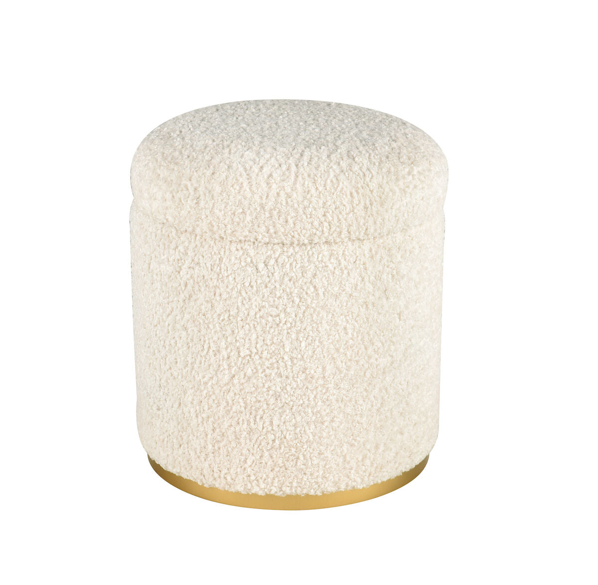 Chic Velvet Ottoman - Beige