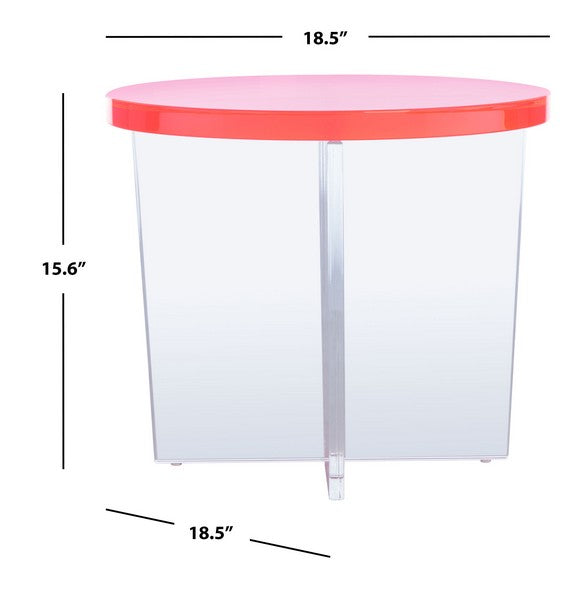 Sophisticated Pink Acrylic Accent Table