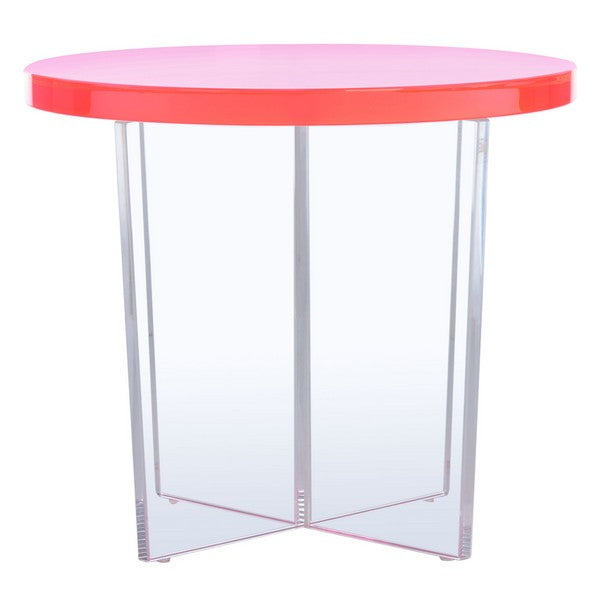 Sophisticated Pink Acrylic Accent Table