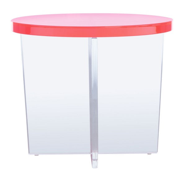 Sophisticated Pink Acrylic Accent Table