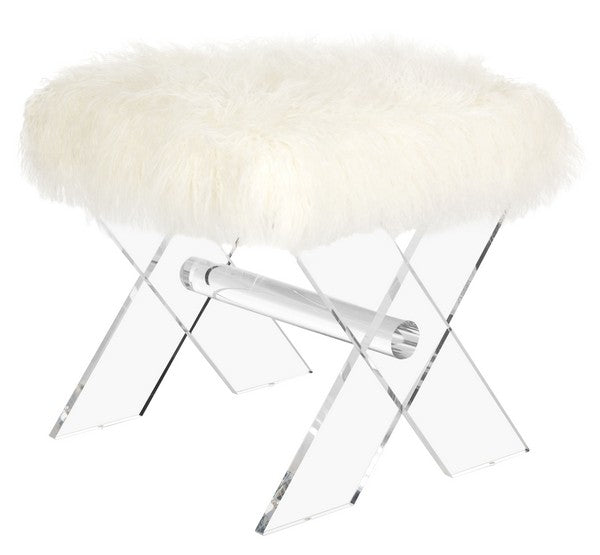 Old Hollywood Acrylic White Bench
