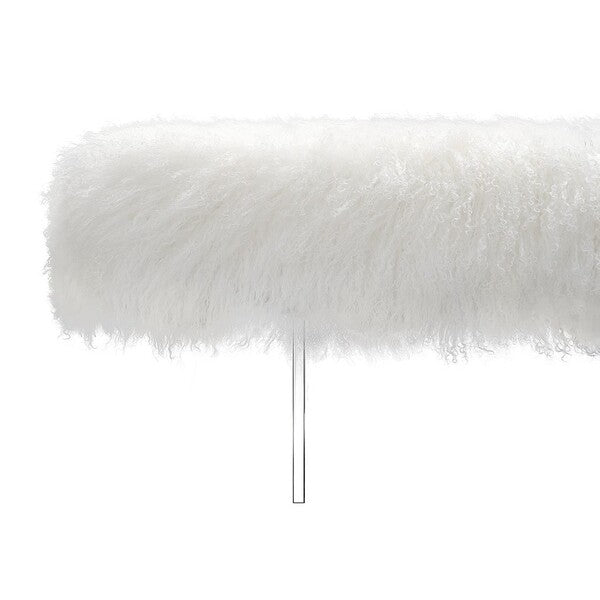 Luxurious Sheepskin Acrylic Bench