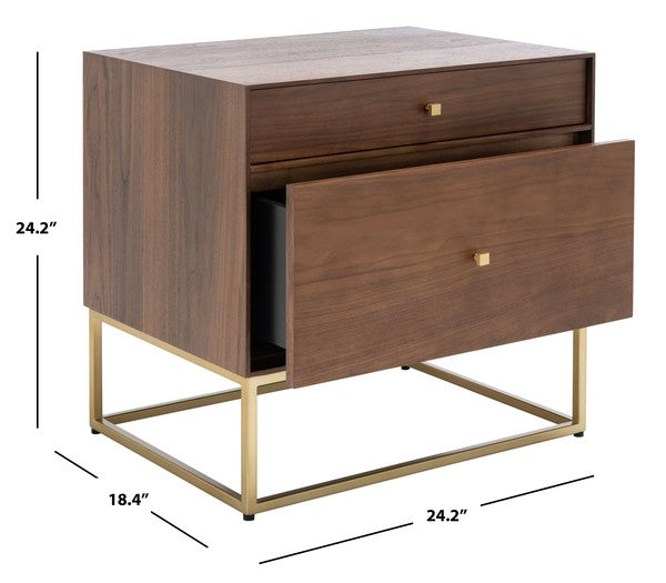 Mid-Century Walnut Nightstand