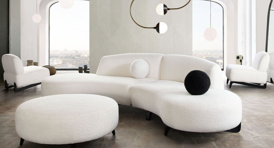 Sophisticated Curved Modular Sofa