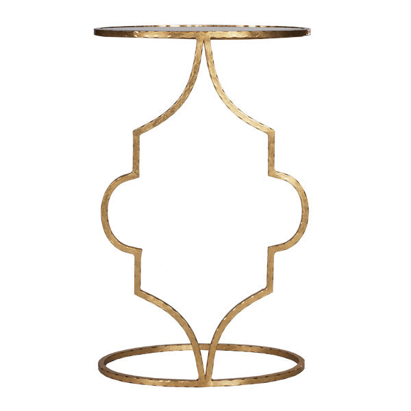 Gold Oval Side Table