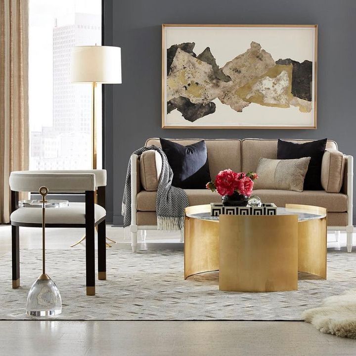 Luxurious Gold Leaf Cocktail Table